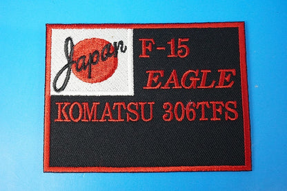 Patch JASDF F-15 Eagle 306th Squadron Komatsu Air Base Japan Square without hook and loop