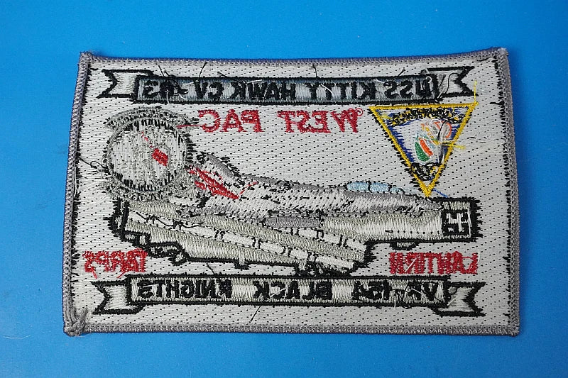 Patch USN F-14 Tomcat VF-154 Black Knights WESTPAC/Westpak Western Pacific Voyage Commemorative Square without hook and loop