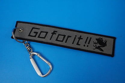Patch JASDF Go for it!! Frog Keychain/Flight Tag with Keyring
