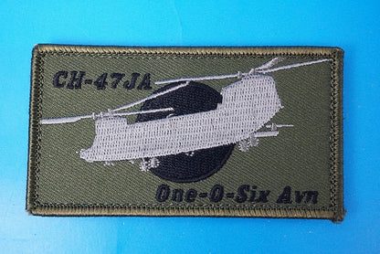 Patch JGSDF One-O-Six-Avn CH-47JA Helicopter Squadron with hook and loop