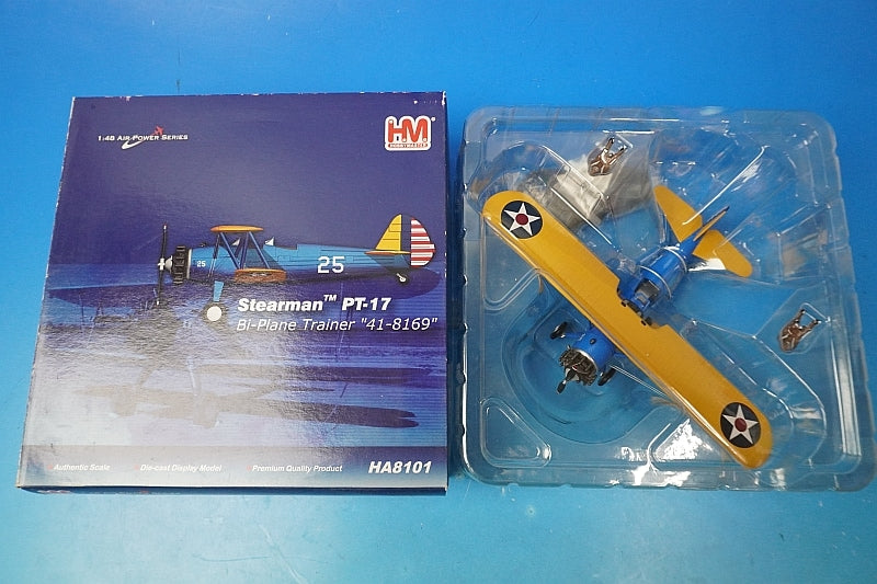 1:48 Stearman PT-17 USN 41-8169 HA8101 HOBBY MASTER airplane model