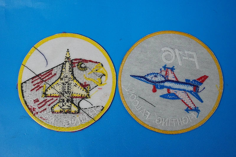 Patch USAF F-16 Fighting Falcon 2-Piece Set (2 types) without hook and loop