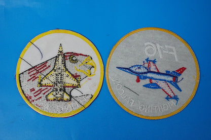Patch USAF F-16 Fighting Falcon 2-Piece Set (2 types) without hook and loop