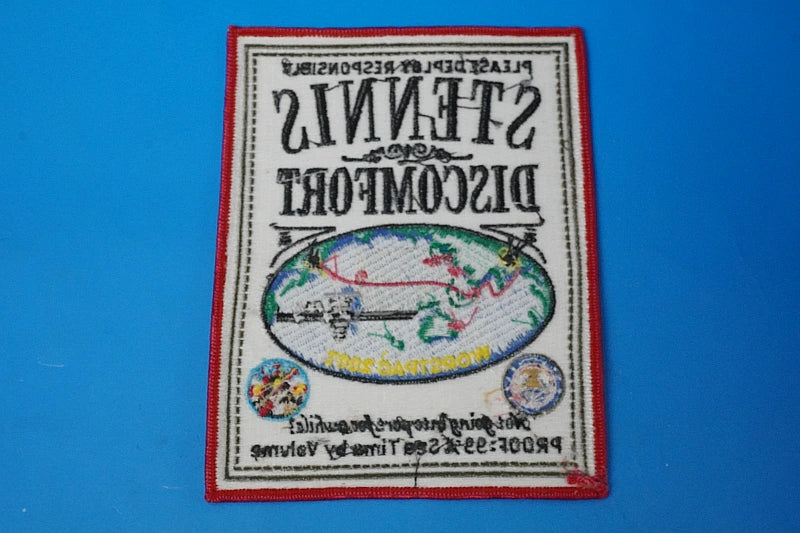 Patch USN US Navy STENNIS DISCOMFORT CVN-74/CVW-9 WORSTPAC 2007 Pacific Cruise Commemorative Square Statue No Velcro