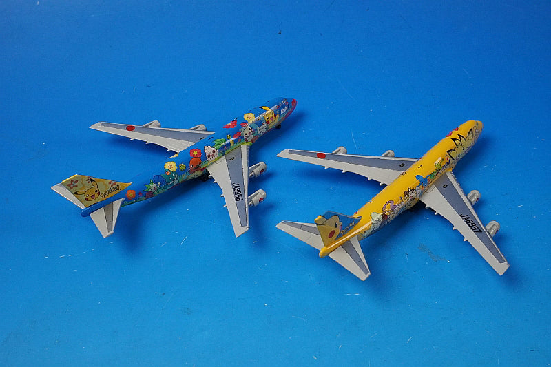 1:500 B747-400 ANA Ohana Jumbo & Pikachu Jumbo JA8956 JA8957 NHS52001 ANA airplane model