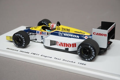 1:43 SPARK TR013 Williams Honda FW11 Engine Test 1986 Suzuka #5 Satoru Nakajima Forza Special Order