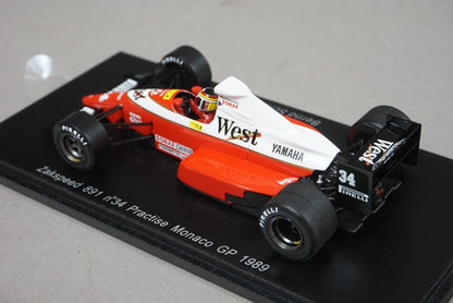 1:43 SPARK S1870 Zakspeed 891 Practice Monaco GP 1989 #34 West