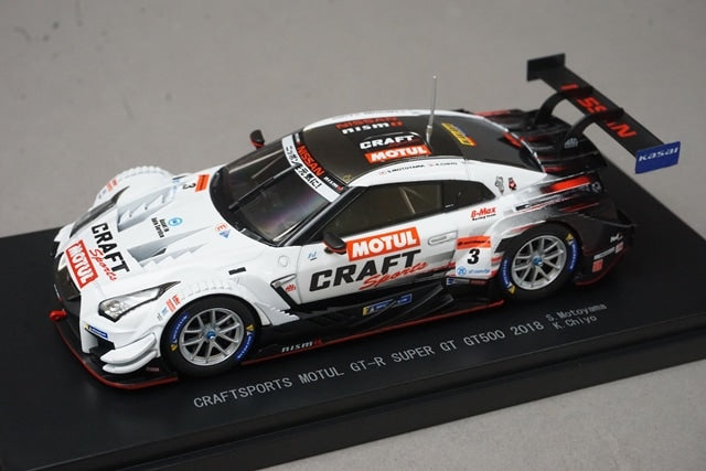 1:43 EBBRO 45625 Nissan CRAFTSPORTS MOTUL GT-R Super GT GT500 2018 #3