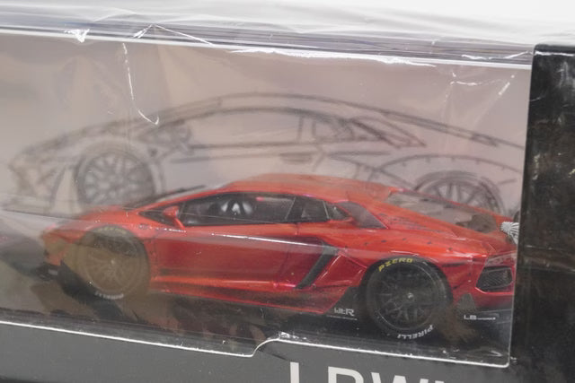 LBWK 1:64 LB-WORKS Aventador Red with figure