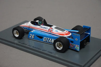 1:43 SPARK S4264 Ligier JS19 Australian GP 1982 #26 Jacques Laffite GITANES