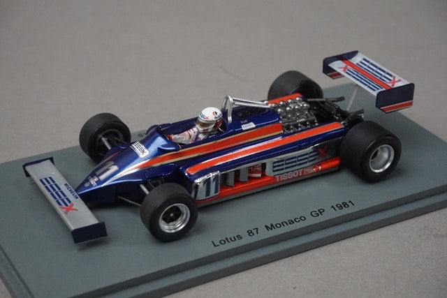1:43 Spark S5350 Lotus 87 Monaco GP 1981 #11 E. de Angelis model car