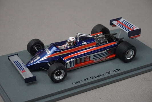 1:43 Spark S5350 Lotus 87 Monaco GP 1981 #11 E. de Angelis model car