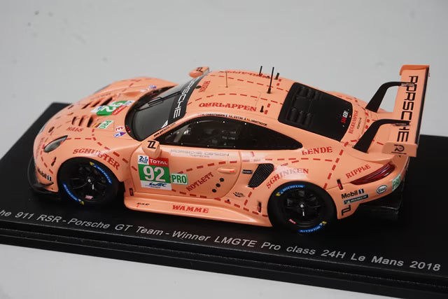 1:43 SPARK S7033 Porsche 911 RSR #92 Winner LMGTE Pro class 24h Le Mans 2018