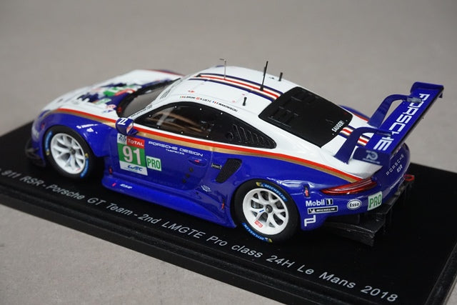 1:43 SPARK S7032 Porsche 911 RSR #91 Porsche GT Team 2nd LMGTE Pro class 24H Le Mans 2018 R. Lietz - G. Bruni - F. Makowiecki model car