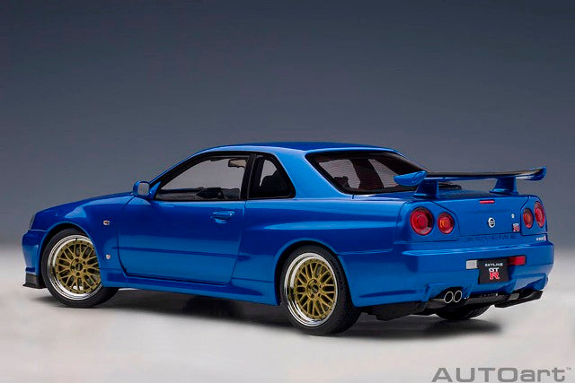 77409 AUTOart 1:18 Nissan Skyline GT-R R34 V Spec II "BBS LM Wheel Version" Bayside Blue