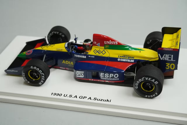 1:43 Spark FS17 Lamborghini Racing On Lola LC89B 1990 F1 US GP model car