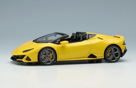 [ Back-order ] Make Up EIDOLON EM522D 1:43 Lamborghini Huracan EVO Spider 2019 (NARVI Wheel) Pearl Yellow