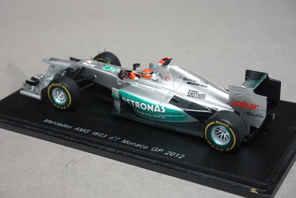 1:43 SPARK S3042 Mercedes AMG W03 #7 Monaco GP 2012 Michael Schumacher