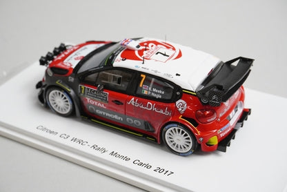 1:43 SPARK S5155 Citroen C3 WRC Monte Carlo Rally 2017 #7 model car