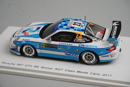 1:43 Spark S5160 Porsche 997 GT3 RS RGT Class Monte Carlo Winner 2017 #23 R. Dumas / G.D. Türkheim