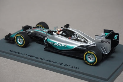 1:43 SPARK S4622 Mercedes F1 W06 Hybrid American GP Winner 2015 #44 L.Hamilton