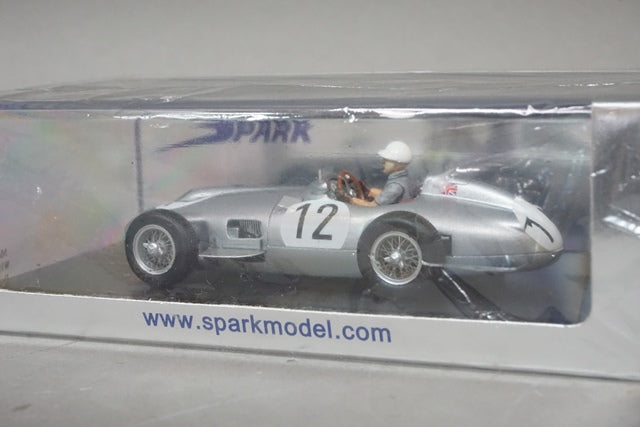 1:43 SPARK S1052 Mercedes Benz W196 British GP Winner S. Moss 1955 #12