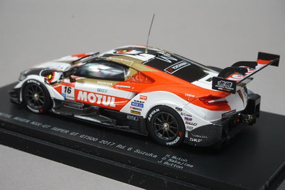 1:43 EBBRO 45548 Honda MOTUL MUGEN NSX-GT Super GT500 SUZUKA 2017 #16