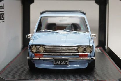 1:18 ignition model IG2223 Nissan Datsun Bluebird (510) Wagon Light Blue Surfboard included