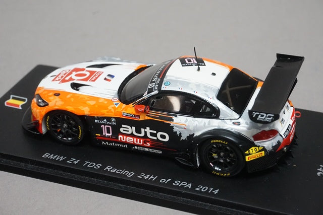 1:43 SPARK SB078 BMW Z4 TDS Racing SPA 24h 2014 #10 model cars