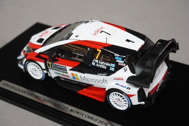 1:43 SPARK TOY13143NO7 Toyota Gazoo Racing Yaris WRC Monte Carlo 2018 #7