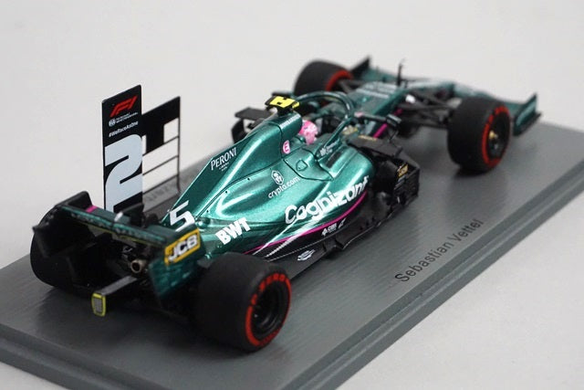 1:43 SPARK S7680 Aston Martin AMR21 2nd Azerbaijan GP S.Vettel 2021 #5