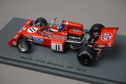 1:43 SPARK S7164 March 721X Belgian GP 1972 #11 R.Peterson model car