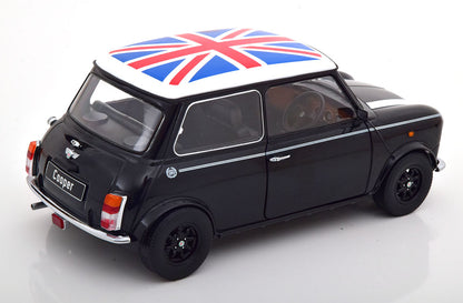 KKDC120052R KK scale 1:12 Mini Cooper 1990 Black / White Union Jack RHD model car