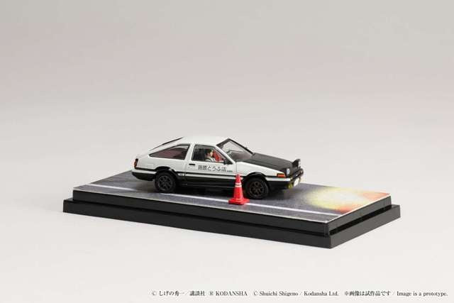 HJ643008DC Hobby JAPAN 1:64 Toyota Sprinter Trueno GT APEX AE86 / Initial D VS Tachi Tomoyuki Fujiwara Takumi with driver figure