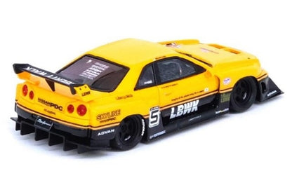 [ Back-order ]  INNO Models IN64R-ER34-YL 1:64 Skyline "LBWK" (ER34) Super Silhouette Yellow model car