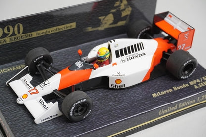 1:43 MINICHAMPS 539904327 McLaren Honda MP4/5B 1990 A.Senna #27 Suzuka Legend model car