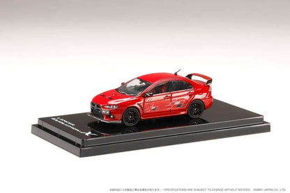 HJ643053BR Hobby JAPAN 1:64 Mitsubishi Lancer Evolution 10 RALLIART Red Metallic