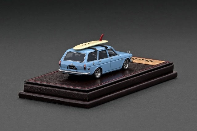 IG2884 ignition model 1:64 Datsun Bluebird (510) Wagon Light Blue Resin