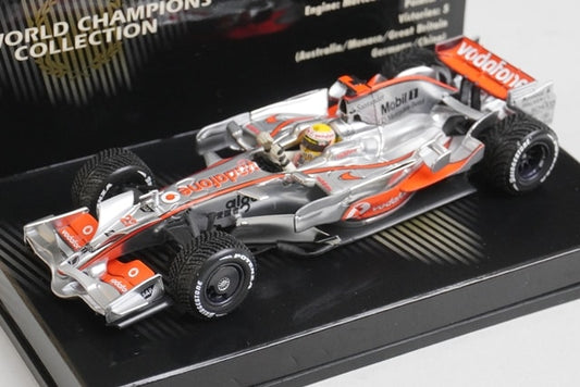 1:43 MINICHAMPS 530084332 Vodafone McLaren Mercedes MP4-23 2008 World Champion #22 L.Hamilton model car