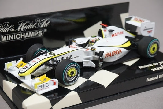 1:43 MINICHAMPS 400090622 Brawn GP BGP 001 Brazil GP 2009 #22 Jenson Button