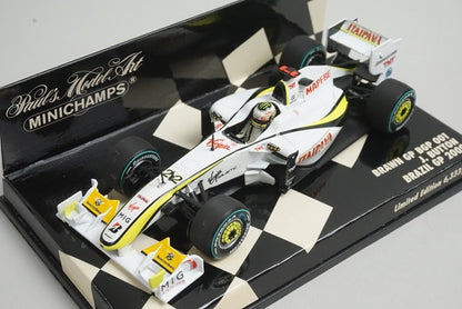 1:43 MINICHAMPS 400090622 Brawn GP BGP 001 Brazil GP 2009 #22 Jenson Button model car