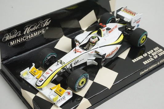 1:43 MINICHAMPS 400090622 Brawn GP BGP 001 Brazil GP 2009 #22 Jenson Button model car