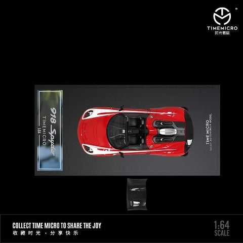 TM Time Micro 1:64 Porsche 918 Spyder RED flame