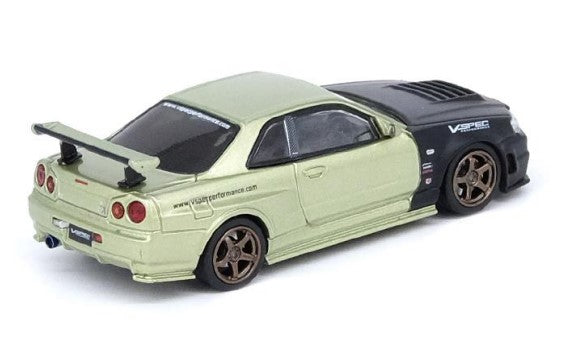 IN64-R34MS-NOF INNO MODELS 1:64 Nissan Skyline GT-R (R34) M-SPEC NUR Tuned by NISMO Omori Factory