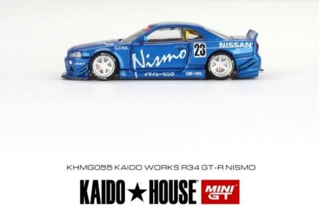 KHMG055 TSM MINI-GT 1:64 Nissan Skyline GT-R R34 Kaido Works V3 RHD