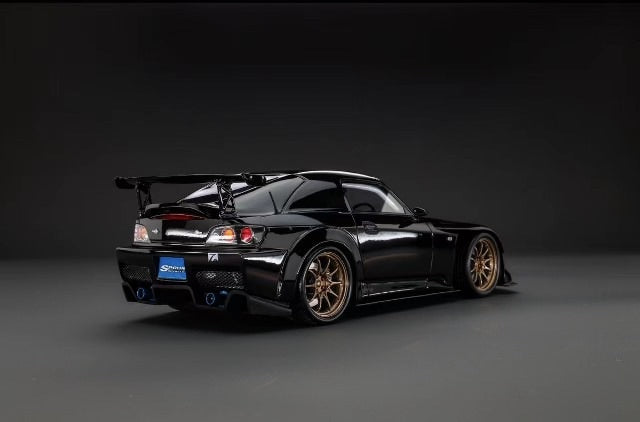 [ Pre-order ] 23A03-01B onemodel 1:18 Honda S2000 Spoon Street Cavon Bonnet Version (Black/Bronze Wheels)