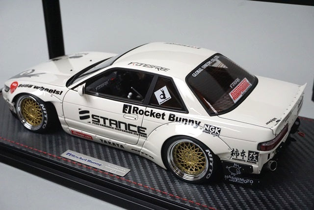 1:18 ignition model IG1134 Rocket Bunny S13 Version 2 17inch Mesh Wheels White