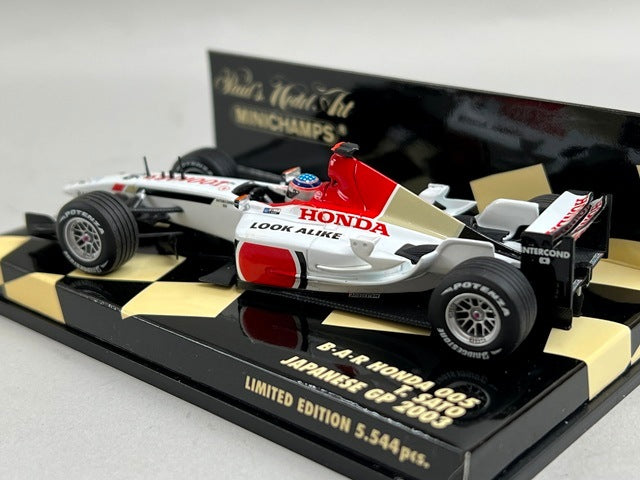 1:43 MINICHAMPS 400030116 B･A･R Honda 005 Japanese GP 2003 #16 T.Sato model car