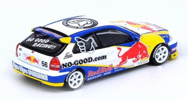 IN64-EK9-JDM14 INNO MODELS 1:64 Honda Civic Type-R (EK9) "No Good Racing" "Red Bull"