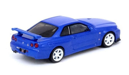 IN64-R34VS-BLU INNO MODELS 1:64 Nissan Skyline GT-R (R34) V-Spec II Nur Bayside Blue